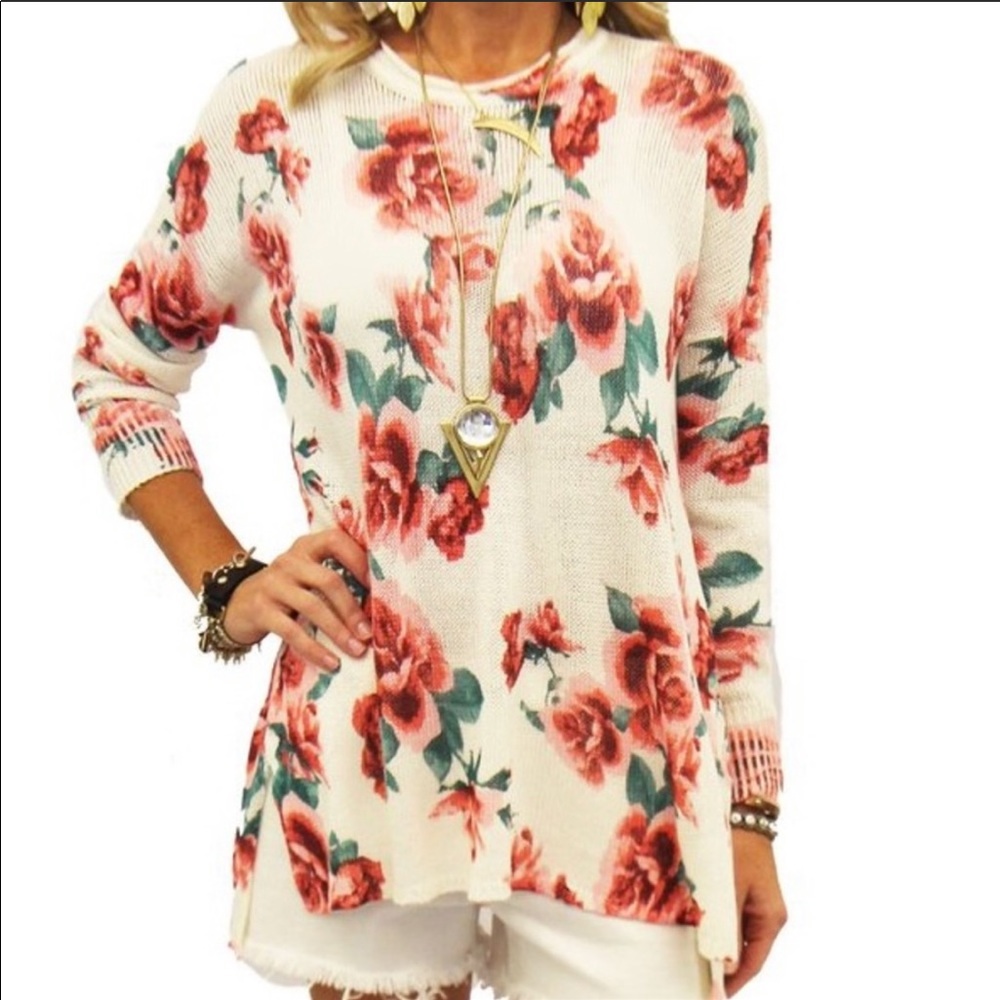 Show Me Your Mumu Bonfire Sweater Romuntic Rose - Picture 3 of 8
